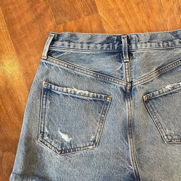 AGOLDE Jaden Short in Surreal Sz 24‎ Blue Denim Jean Cutoff High Waist Cute Sexy - Picture 13 of 16